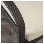 Anthony 7pc Dining Set: Outdoor Wicker, Iron Frame, 6 Arm Chairs with Cushions - Christopher Knight Home
