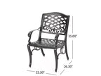 Hallandale Sarasota 5pc Cast Aluminum Patio Dining Set - Bronze - Christopher Knight Home: Weather-Resistant, 4 Arm Chairs, No Cushions