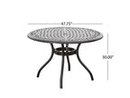 Hallandale Sarasota 5pc Cast Aluminum Patio Dining Set - Bronze - Christopher Knight Home: Weather-Resistant, 4 Arm Chairs, No Cushions