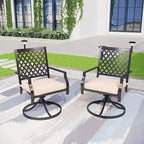 5pc Dining Set with 37" Table & 4 Swivel Arm Chairs - Captiva Designs