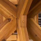 Ensemble de salle à manger Natividad 5 pièces en acacia et osier : Chaises empilables et résistantes aux intempéries - Christopher Knight Home