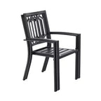 Captiva Designs 7pc Metal Patio Dining Set with Rectangular Expandable Table & 6 Chairs: Outdoor Seating for Six