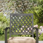 7pc Metal Patio Dining Set with Rectangular Table & 6 Swivel Chairs - Captiva Designs