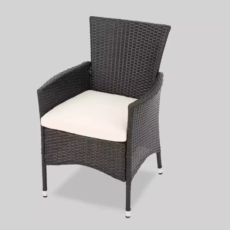 Oslo 9pc Acacia Wood & Wicker Patio Dining Set: Seats 8, Includes Cushions - Christopher Knight Home