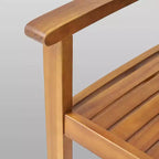 Wiloson 7pc Acacia Dining Set - Teak - Christopher Knight Home: Weather-Resistant, 6 Arm Chairs