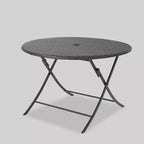 Lula 5pc Wicker Dining Set - Brown - Christopher Knight Home: Circular Table, Stackable Chairs