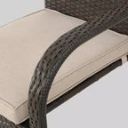 Lula 5pc Wicker Dining Set - Brown - Christopher Knight Home: Circular Table, Stackable Chairs