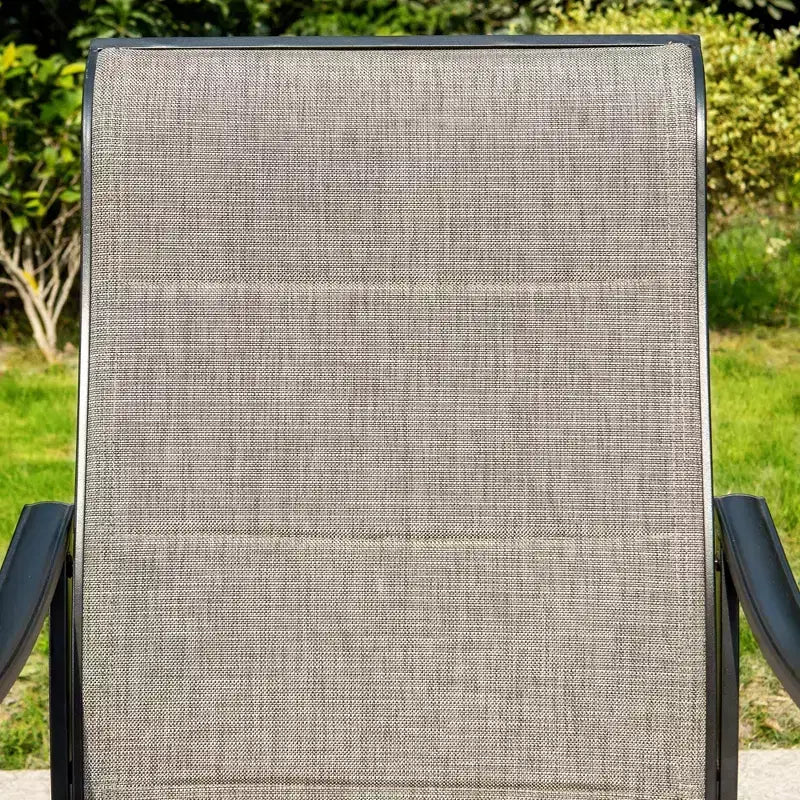 7pc Metal Patio Dining Set with 60"x37" Rectangular Metal Table & Padded Swivel Chairs - Captiva Designs