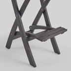 Polaris 3pc Wood and Wicker 26" Square Bar Set Dark Gray - Christopher Knight Home: Weather-Resistant Patio Dining Set with 2 Stools