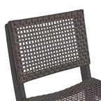 Polaris 3pc Wood and Wicker 26" Square Bar Set Dark Gray - Christopher Knight Home: Weather-Resistant Patio Dining Set with 2 Stools