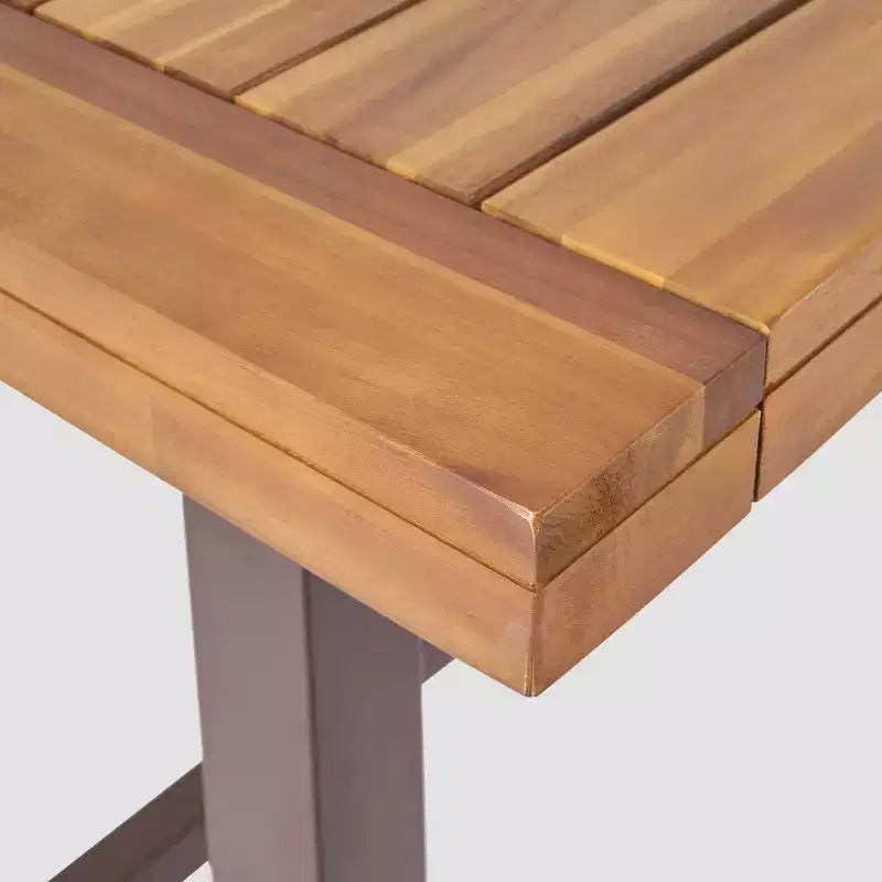Balfour 9pc Acacia Wood Dining Set - Teak - Christopher Knight Home: Weather-Resistant, Seats 8, No Cushion
