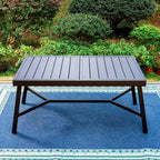 7pc Patio Dining Set with Expandable Table & 6 PE Rattan Chairs - Captiva Designs