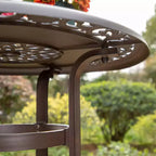 Captiva Designs 3pc Cast Aluminum Outdoor Patio Dining Set: Bronze Finish, Water & Rust-Resistant, Includes 2 Arm Chairs, 1 Table