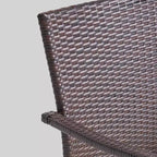 5pc Didicas Wood Wicker Patio Dining Set Teak - Christopher Knight Home