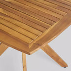 5pc Didicas Wood Wicker Patio Dining Set Teak - Christopher Knight Home