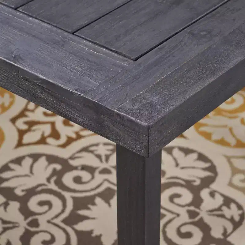Garner 6pc Wood and Wicker Chair and Bench Dining Set Sandblast Dark Gray/Gray - Christopher Knight Home