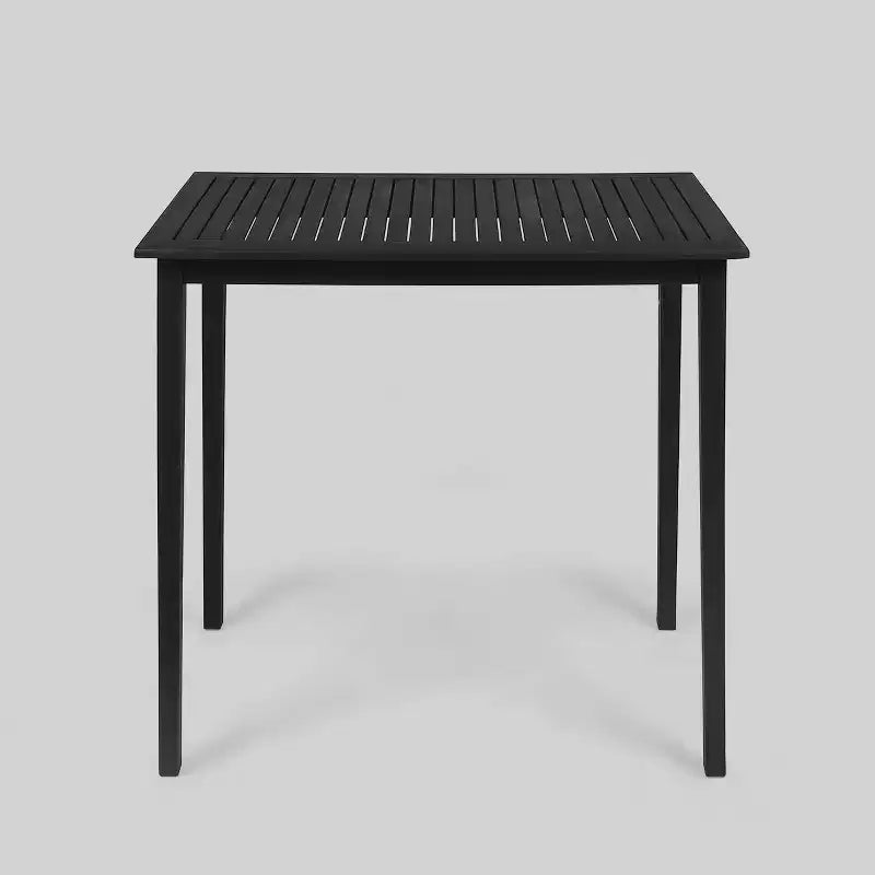 Polaris 3pc Wood and Wicker 45" Rectangular Bar Set Dark Gray - Christopher Knight Home: Acacia Frame, Weather-Resistant