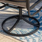 9pc Patio Dining Set with Expandable Steel Table & 360 Swivel Sling Arm Chairs - Captiva Designs: Outdoor Furniture Set