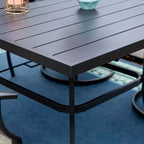 7pc Patio Dining Set with Rectangle Table with 1.57" Umbrella Hole & Padded Swivel Arm Chairs - Captiva Design