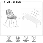 Amazonia Copa 13pc Aluminum Rectangular Extendable Patio Dining Set Gray