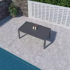 Amazonia Copa 13pc Aluminum Rectangular Extendable Patio Dining Set Gray