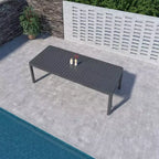 Amazonia Copa 13pc Aluminum Rectangular Extendable Patio Dining Set Gray