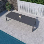Amazonia Copa 13pc Aluminum Rectangular Extendable Patio Dining Set Gray