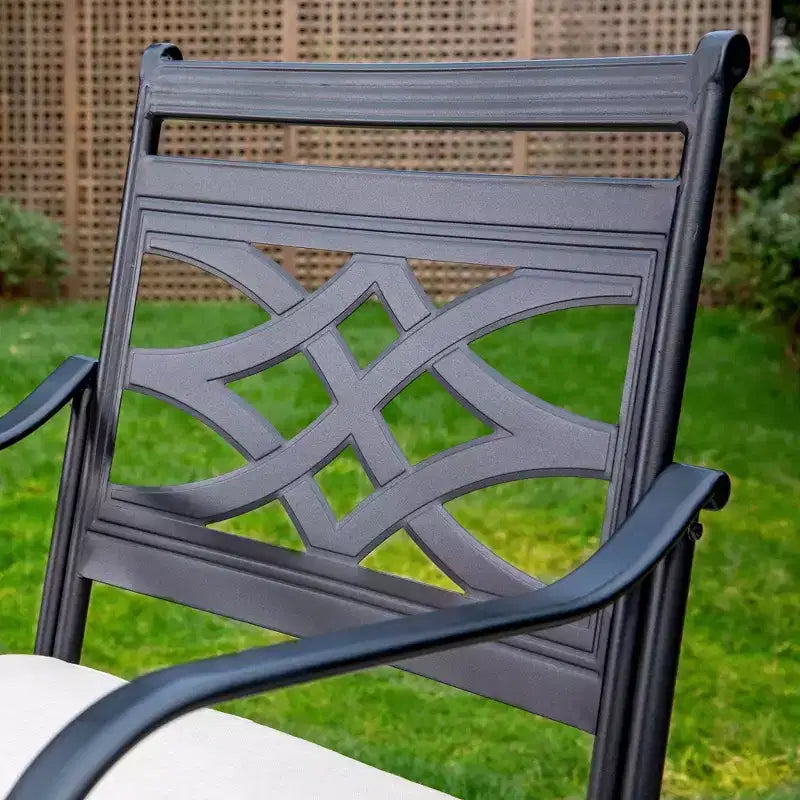 3pc Outdoor Set with Swivel Stools & Metal Table: Captiva Designs, Weather-Resistant, UV-Resistant