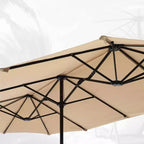 8pc Outdoor Dining Set with Metal Slat Top Table & Wrought Iron Chairs - Black/Beige - Captiva Designs