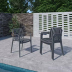 Amazonia Beijo 5pc Round Outdoor Patio Dining Set Gray