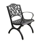 Oakland Living 95" Rectangular Ornate Aluminum Patio Set: UV-Resistant, 8 Chairs, Umbrella Hole