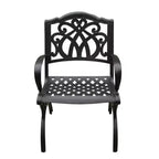 Oakland Living 95" Rectangular Ornate Aluminum Patio Set: UV-Resistant, 8 Chairs, Umbrella Hole