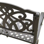 Oakland Living 95" Rectangular Ornate Aluminum Patio Set: UV-Resistant, 8 Chairs, Umbrella Hole