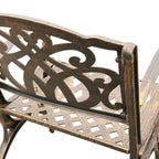 Ensemble de salle à manger 9 pièces avec table ovale en aluminium à treillis maillé moderne de 241 cm et chaises à accoudoirs - Bronze - Oakland Living : Résistant aux UV, Résistant aux intempéries