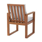 Weston 7pc Eucalyptus Wood Outdoor Dining Set: Weather-Resistant, High Back Chairs - Alaterre Furniture