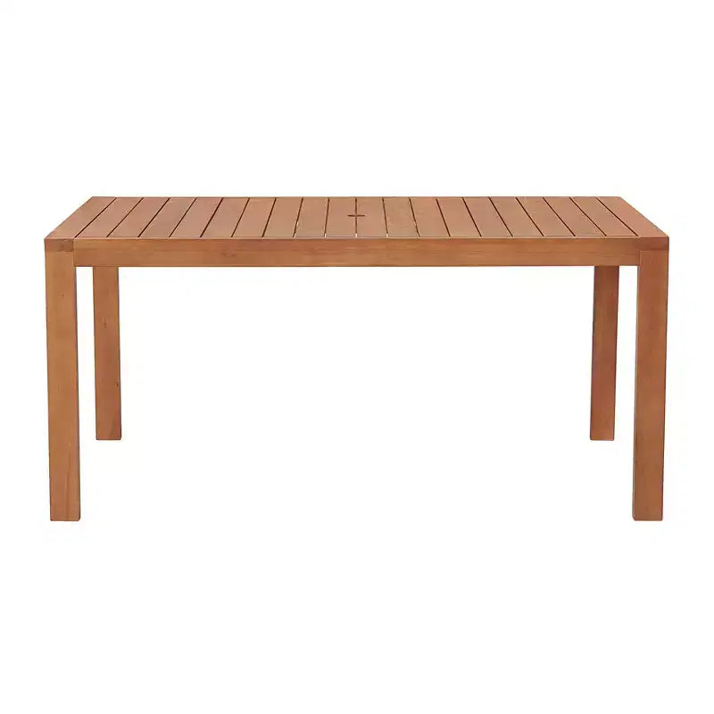 Weston 7pc Eucalyptus Wood Outdoor Dining Set: Weather-Resistant, High Back Chairs - Alaterre Furniture