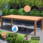 Amazonia Beijo 7pc Rectangular Outdoor Patio Dining Set Black