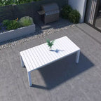 Amazonia Leblon 9pc Aluminum Rectangular Patio Dining Set White