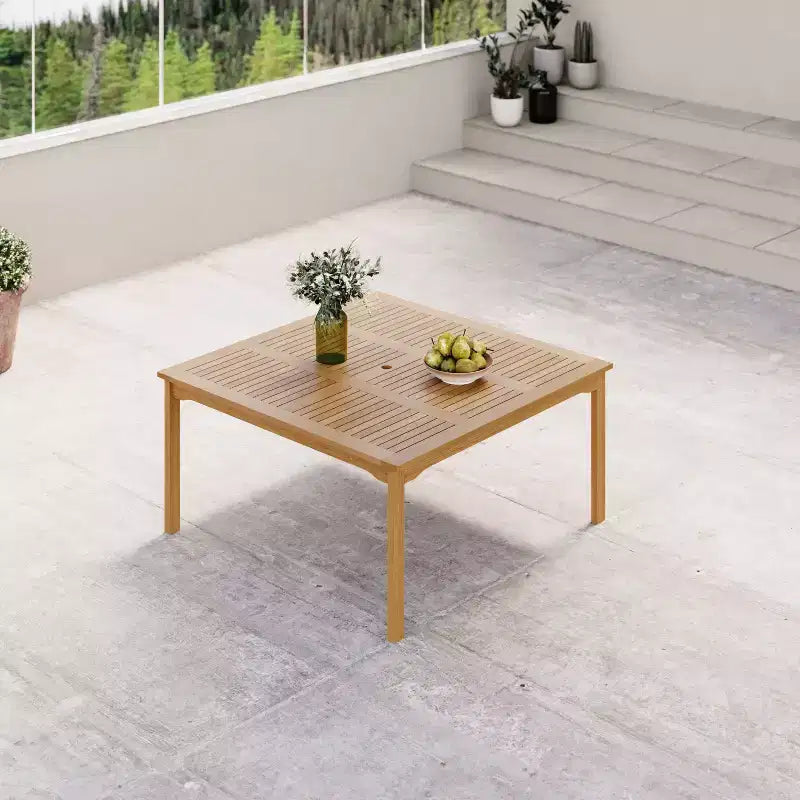 Amazonia Ipanema 9pc Square Outdoor Patio Dining Set White