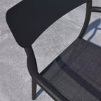 Amazonia Axe 7pc Aluminum Rectangular Patio Dining Set Black