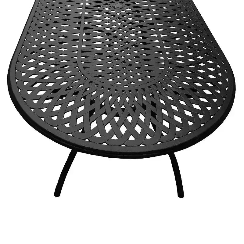 9pc Outdoor Dining Set: UV-Resistant Aluminum Frame & Chairs - Oakland Living