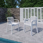 Amazonia Beijo 7pc Rectangular Outdoor Patio Dining Set White