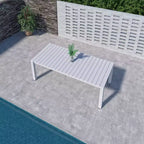 Amazonia Leblon 7pc Aluminum Rectangular Patio Dining Set White