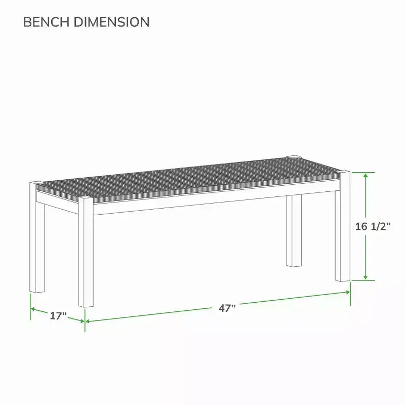 Sonoma Lane Azle 3pc Teak Outdoor Patio Picnic Dining Set with Honey Twist Wicker - Weather-Resistant