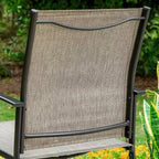 5pc Patio Dining Set with Round Table & Sling Arm Chairs - Captiva Designs: Weather-Resistant, Steel Frame