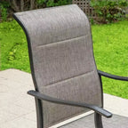 7pc Patio Dining Set with Rectangle Table with 1.57" Umbrella Hole & 360 Swivel Padded Arm Chairs - Captiva Designs