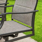 7pc Patio Dining Set with Rectangle Table with 1.57" Umbrella Hole & 360 Swivel Padded Arm Chairs - Captiva Designs