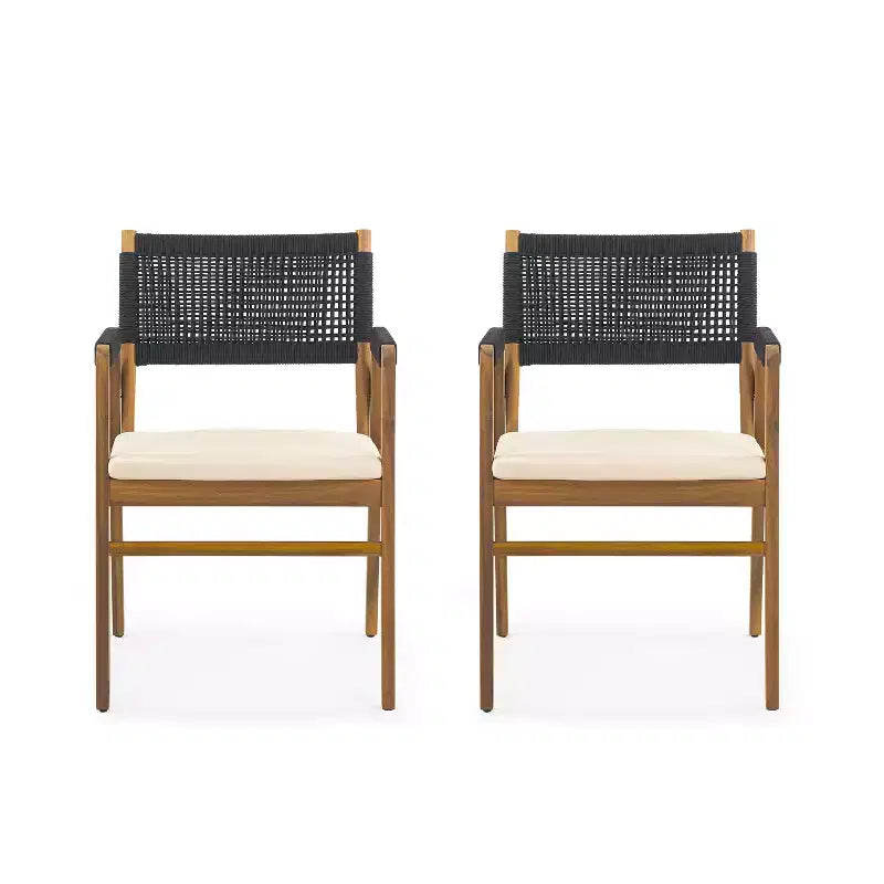 Christopher Knight Home Holomn 7 Pieces Rustic Patio Acacia Dining Set with Cushions