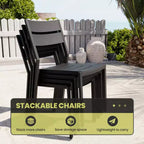 Crestlive Products 9pc Patio Expandable Dining Set Aluminum Outdoor Rectangular Table for 6 to 8 with Chairs