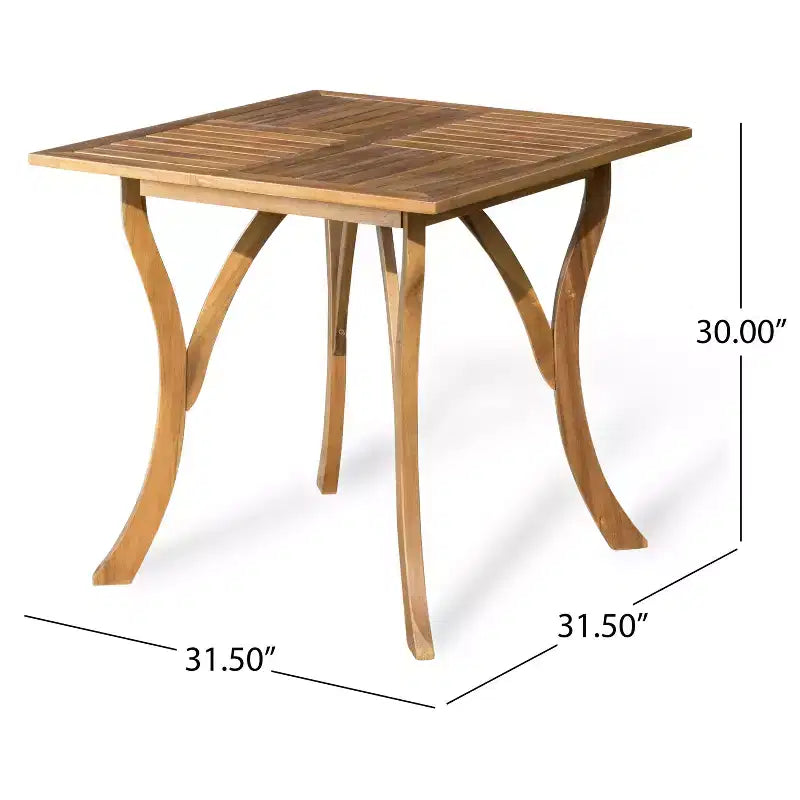 Christopher Knight Home Wren Outdoor 5 Pieces Acacia Wood Dining Set, Teak